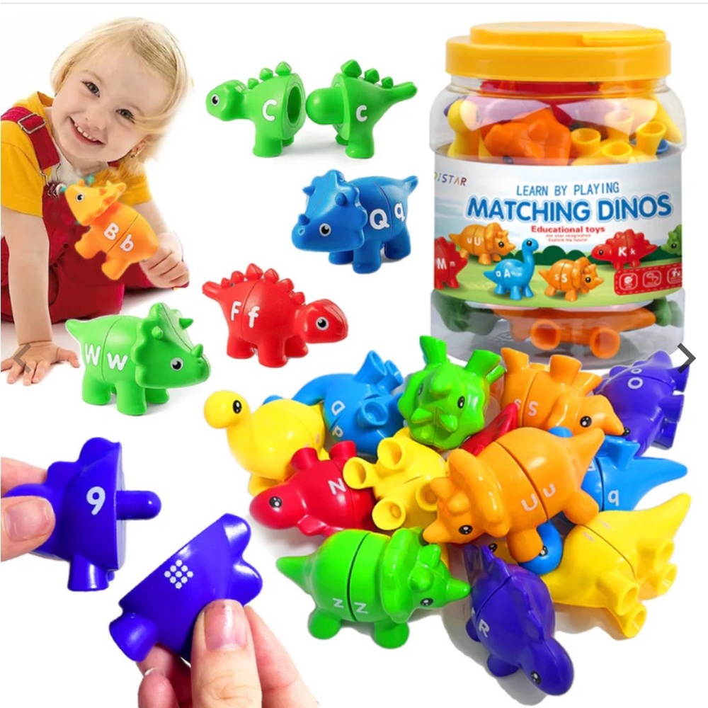 DinoMatch Dinosaur Alphabet Learning Toys Matching Game